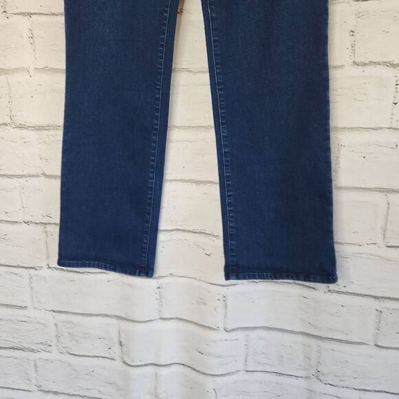 NYDJ Womens Blue Denim Lift X Tuck Marilyn Straight Jeans Medium Wash Size 14 - Picture 4 of 12